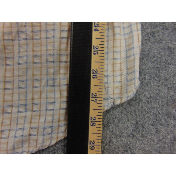 Tricots St Raphael Mens Small Brown Blue Plaid Blue Plaid - Picture 4 of 7